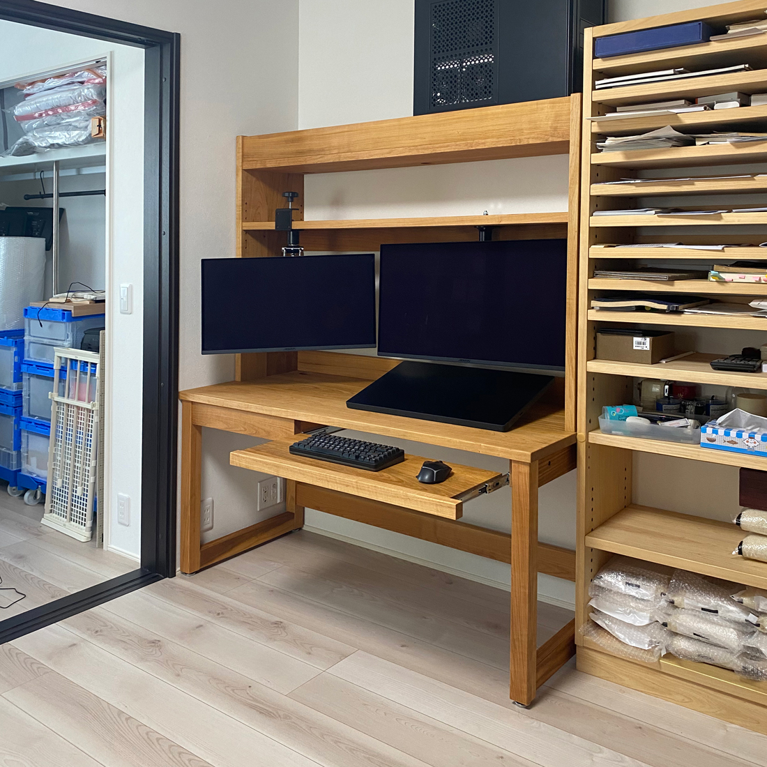 ヒノキクラフト 山桜の机 オーダー家具9